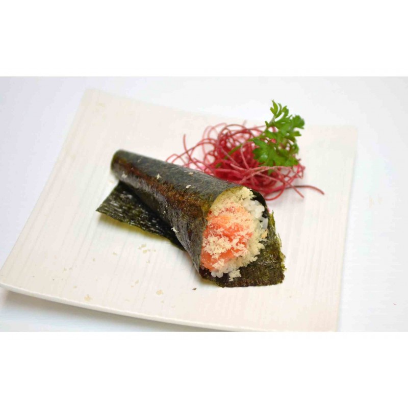 108. Spicy Salmon Hand Roll (1pc)