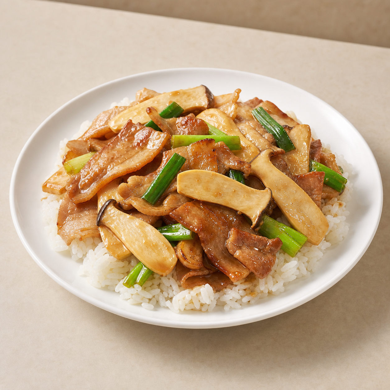 F2 皇子菇豬頸肉飯