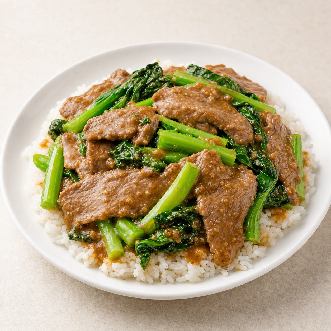 F4 沙爹芥蘭牛肉飯