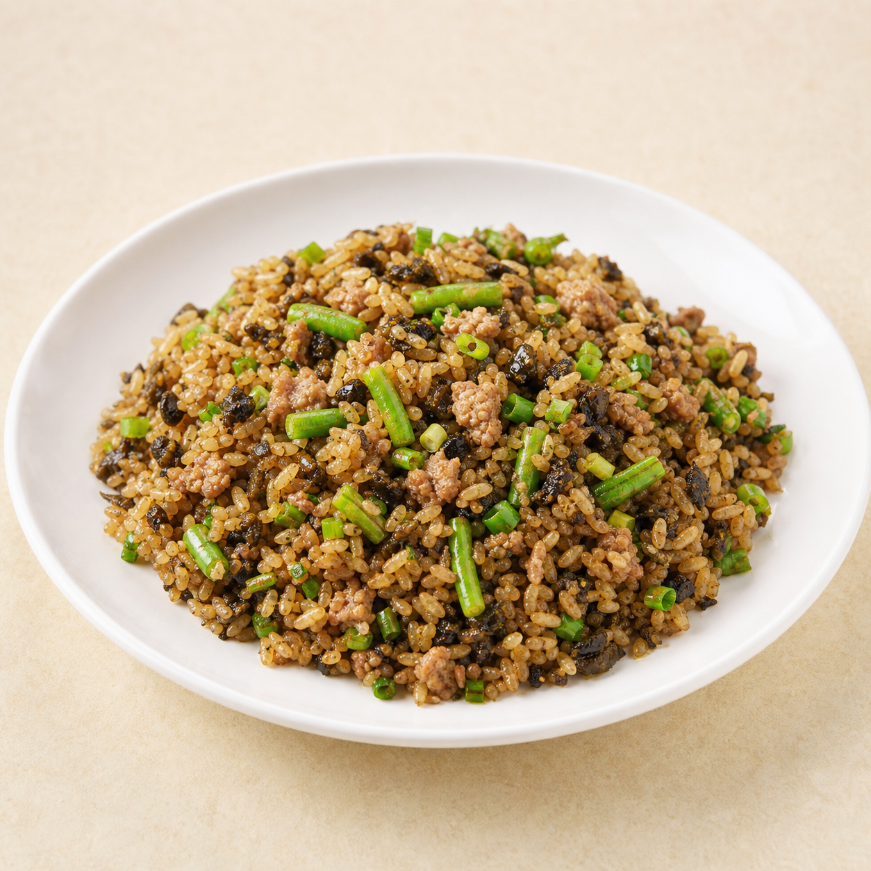 F10 欖菜肉碎四季豆炒飯