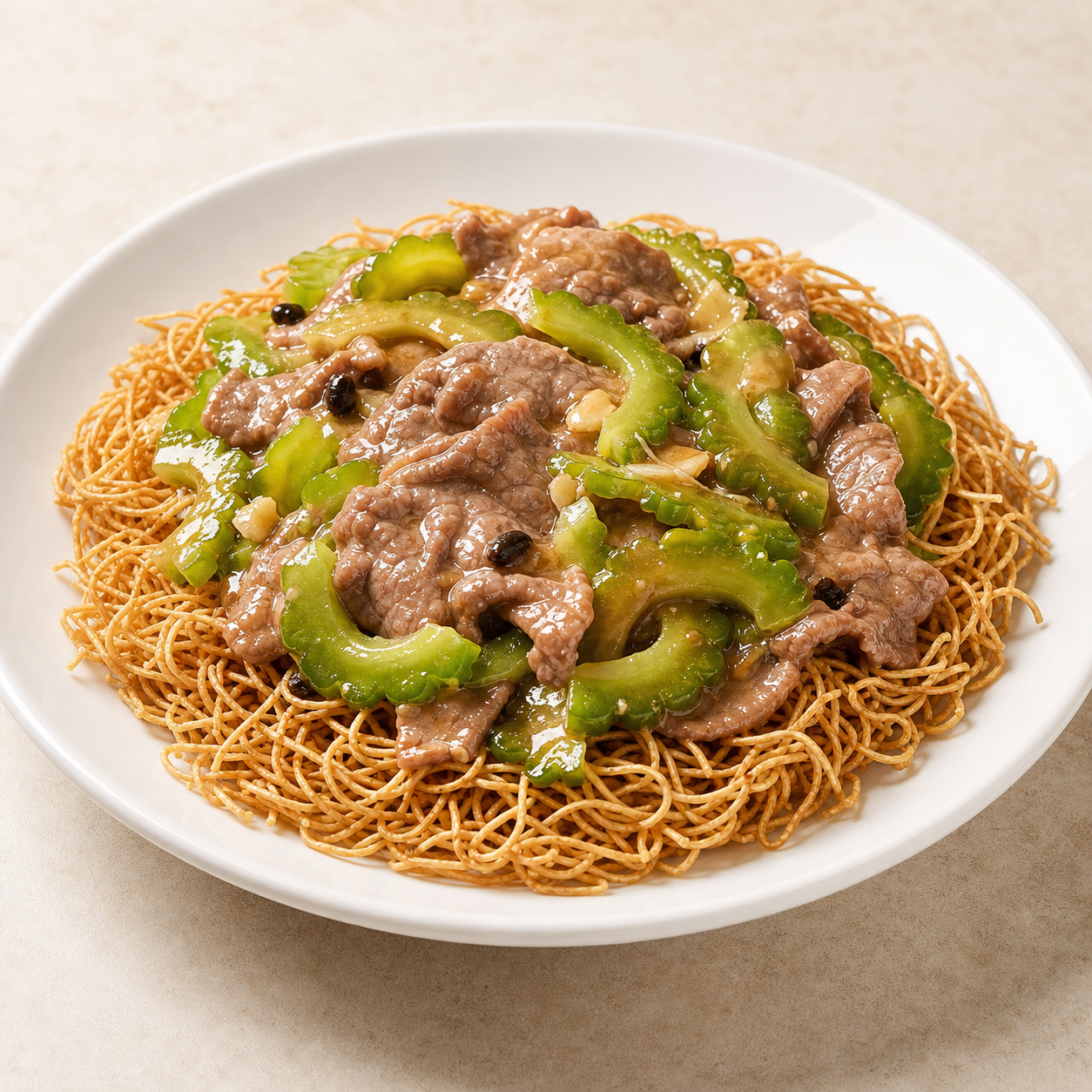 F13 涼瓜牛肉煎米粉