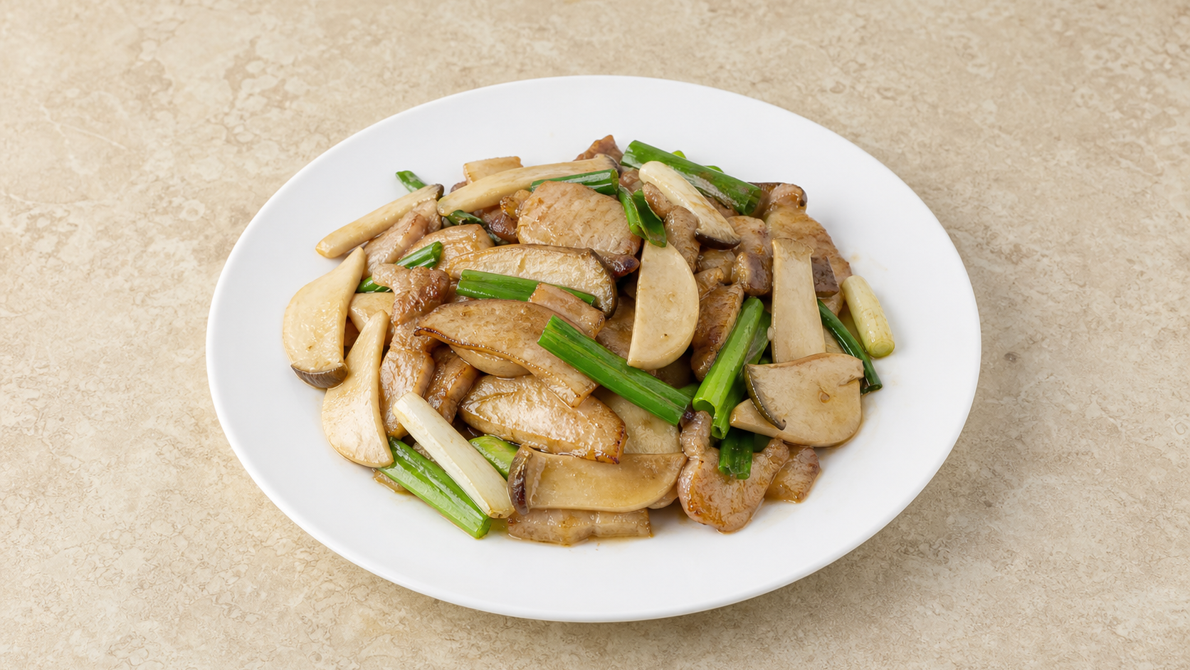 P3 皇子菇炒豬頸肉