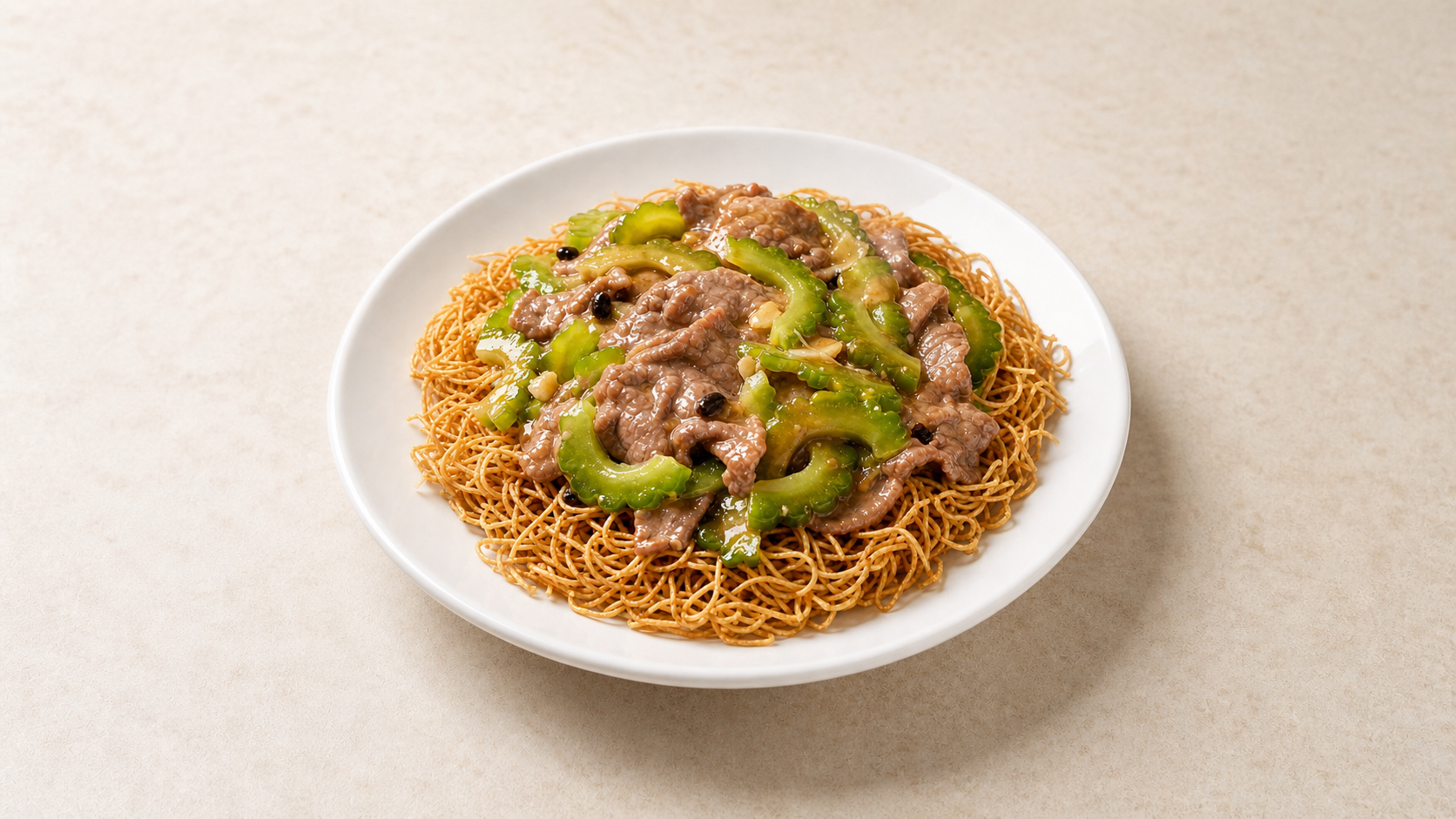 W6 凉瓜牛仔肉煎米粉