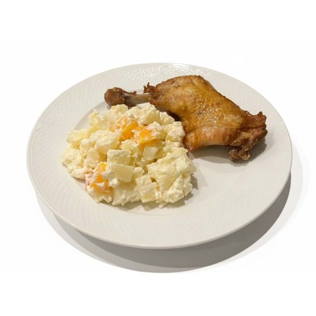 66 炸雞腿 (1隻) 沙律