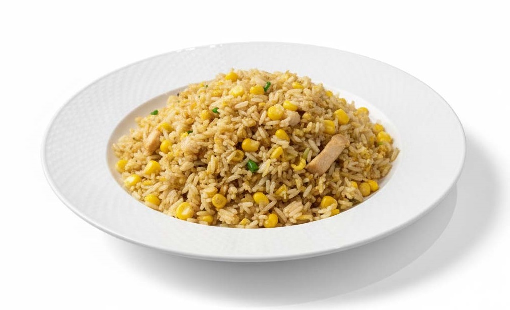 107 黃金鹹魚茸雞粒炒飯