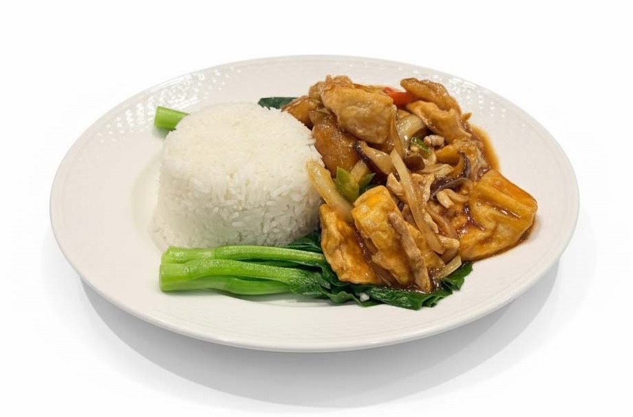 110 紅燒豆腐班腩飯