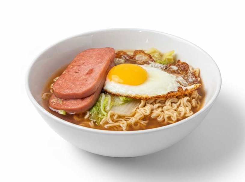 B14 煎蛋加餐肉或火腿+出前一丁