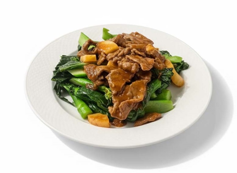 148 沙爹芥蘭牛肉 (含花生) 