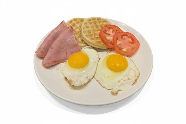 B6 火腿煎蛋窩夫