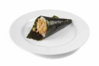 65. Spicy Salmon Hand Roll (1pc)