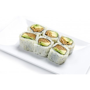 H21. Spicy Inari and Avocado Maki (6pcs)