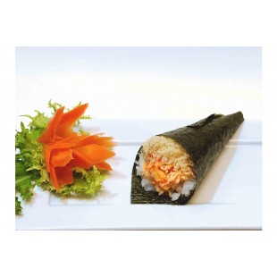 113. Spicy Crab Meat Tempura Hand Roll (1pc)
