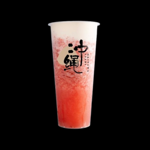 Strawberry Peach Tea Slush (With Cheese Foam)
