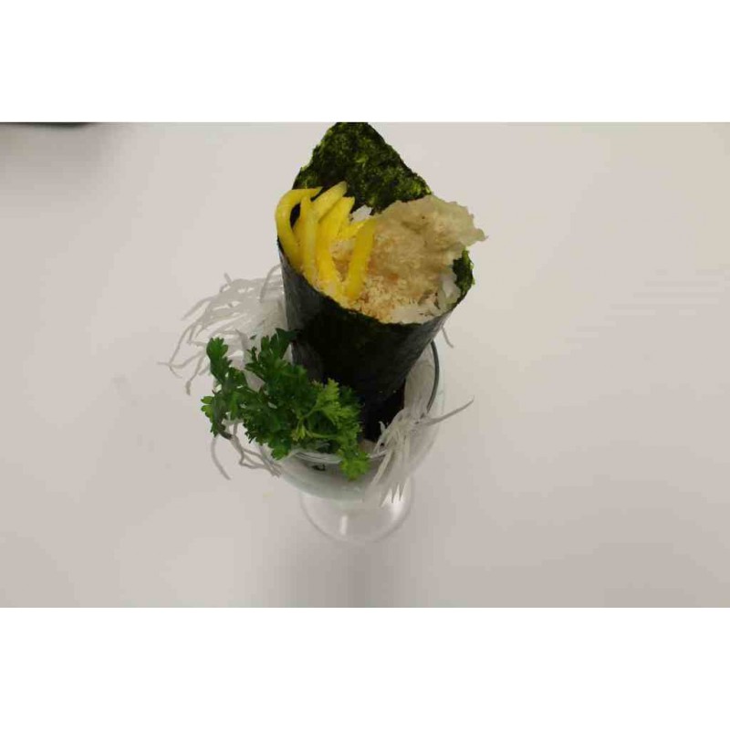 HR15. Mango Shrimp Tempura Hand Roll (1pc)