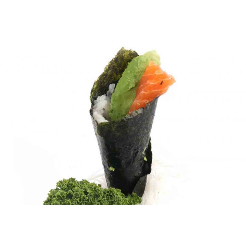 HR11. Salmon Avocado Hand Roll (1pc)