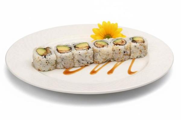 R13. BBQ Eel Avocado Roll (8pcs)