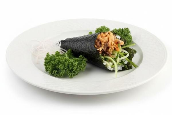 R14. BBQ Salmon Hand Roll (1pc)