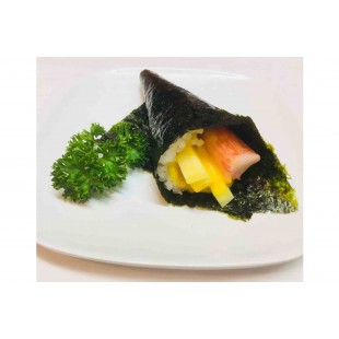 112. Mango Crab Meat Hand Roll (1pc)