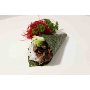 123. Beef Teriyaki Hand Roll (1pc)