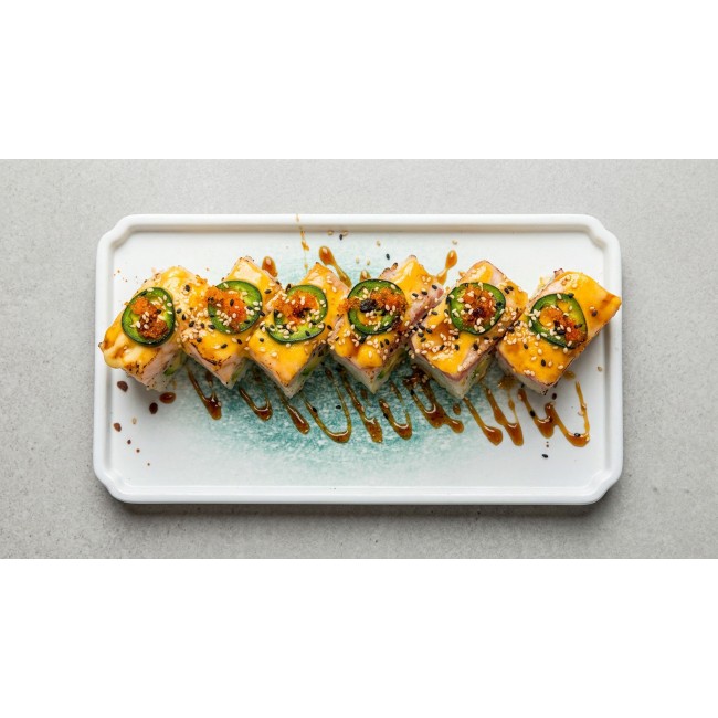 Aburi Spicy Tuna Salmon Mix Sushi (6 Pcs)