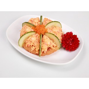 33. Spicy Crab Meat Sushi Pizza (6pcs)