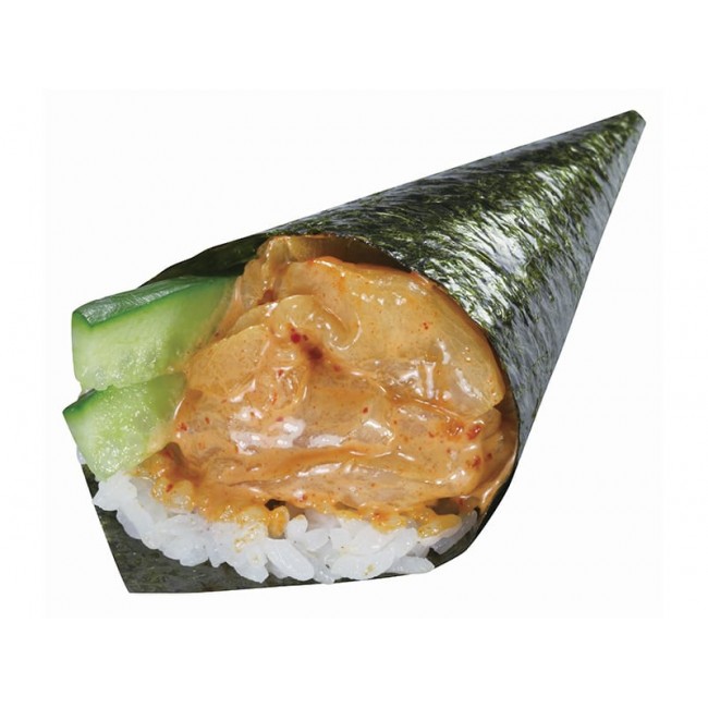 70. Spicy Scallop Hand Roll (1pc)
