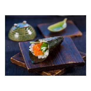 71. Salmon Avocado Hand Roll (1pc)